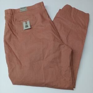 Stacy Adams Linen Cotton Dress Pants Men's Size 48x32 Cork